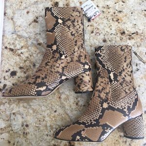 Zara snakeskin boots